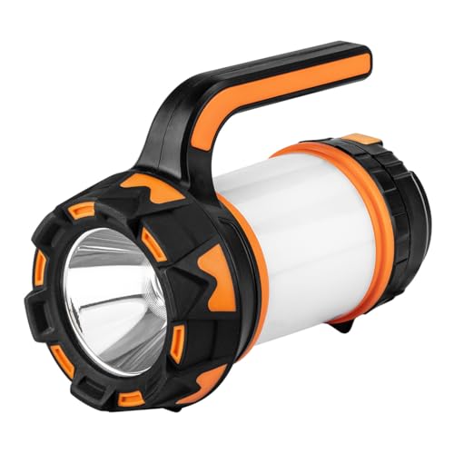 NEO TOOLS 3-in-1 Wiederaufladbare Camping-lampe, Powerbank, 10W Leistung, 800 Lm, CREE T6 + SMD LED, 2 1200mAh 3 wiederaufladbare Batterien.8 Li-Ionen im Lieferumfang, USB-Kabel, 4 Lichtfunktionen