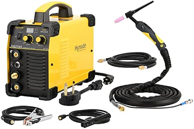 hynade Tig Welder TIG215A, HF ARC/TIG/Stick TIG Welders 215 Amp 110/220V Dual Voltage TIG Welding Machine