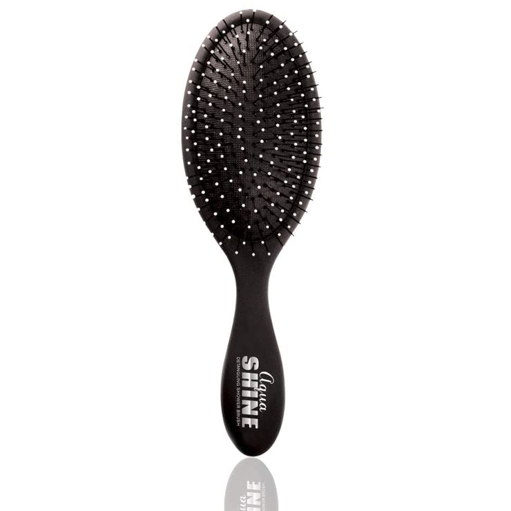 ISO Beauty Aqua Shine Magic Hair Brush Eliminates Tugging, Tearing, Pulling, and Ripping of Hair (Black)