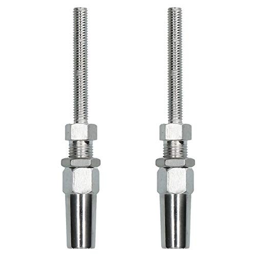 AB Tools 5mm Wire Cable Rope Rigging Stud Terminal Swageless DIY Fitting Stainless 2PK