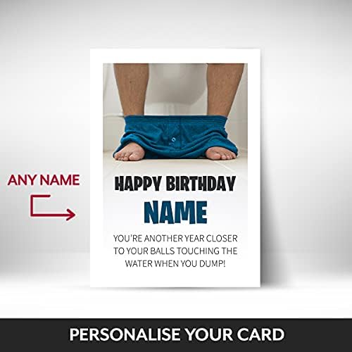 PERSONALISED Happy Birthday Card for son, brother, uncle, dad, friend, brother in law, grandson, cousin or nephew. Funny / crude / insult card, any age 18th 20th 21st 25th 30th 35th 40th 45th 50th