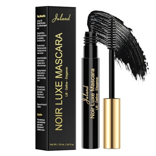 Volumizing & Lengthening Mascara, Volume and Length, Defining, Curling, Blackest Black for Full, Lush Lashes, Waterproof, Clump-Free, Curl & Lift, Smudge-Resistant Formula, 0.4 Fl Oz