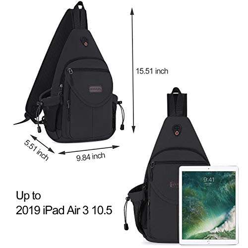 MOSISO Sling Backpack,Canvas Crossbody Hiking Daypack Bag with Anti-theft Pocket - Image 4