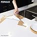 FORIOUS White Bathroom Faucet with White Shower Squeegee