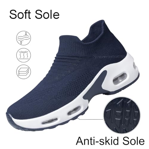 Image of YHOON Women's Slip-On Walking Shoes Sock Shoes Women Mesh Athletic Sneakers Nurse & Work Shoes