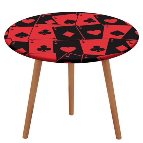 MZGFAQ Cartes À Jouer Nappe Ronde en Oxford Imperméable Protection De Table pour Jardin Cuisine Pique-Nique