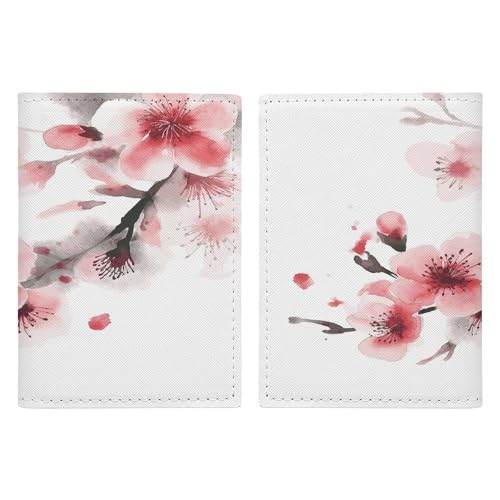 Étui de passeport ultra fin Cherry Florals et pochette pour documents de voyage homme femme