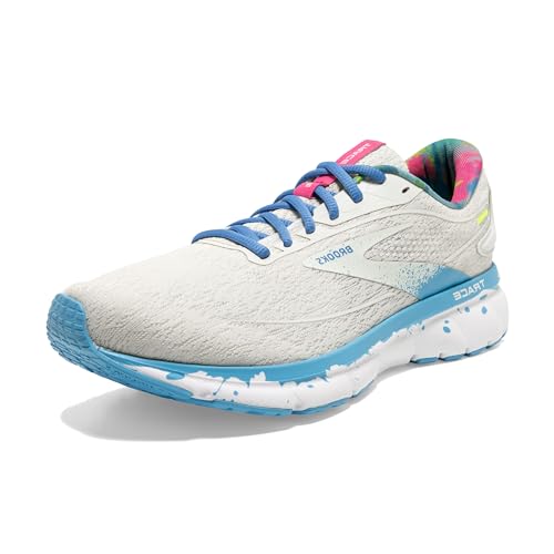 Brooks Women’s Trace 2 Neutral Running Shoe - White/Gray/Alaskan Blue - 6 Medium