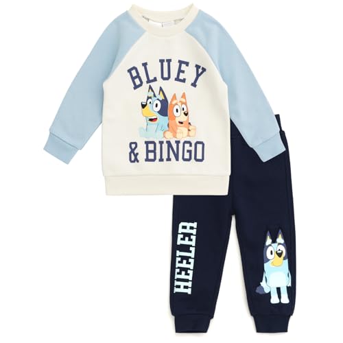 Image of Bluey Fleece Sweatshirt and Jogger Set Toddler to Big Kid
