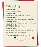 ATTLVV 'I Love You More Romantic Card for Him & Her - Anniversary, Birthday, or Just Because Greeting Card for Husband, Wife, Boyfriend, Girlfriend, Valentines Day Card