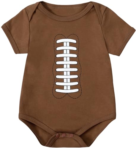 Image of COSLAND Baby Boys' Cotton Sport Casual Bodysuit, Infant Short Sleeves Pattern Outfits, 0-18 Months
