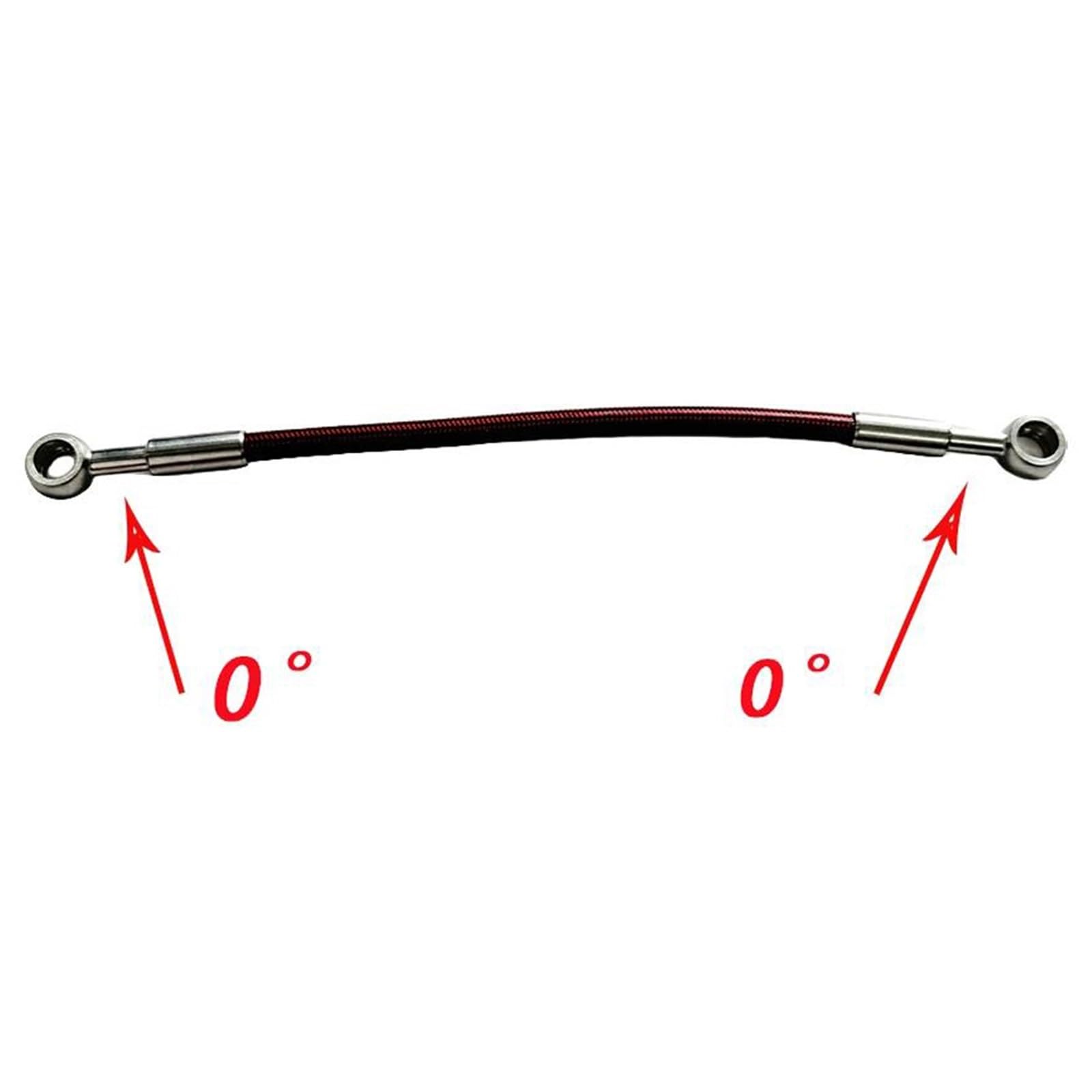 Tubo flessibile freno Accessori Universali Per Moto Tubo Olio Frizione, Flessibile Freno, Idraulico Rinforzato In Acciaio Inossidabile Intrecciato, 10 Cm-500 Cm, 0°-0°(450CM)
