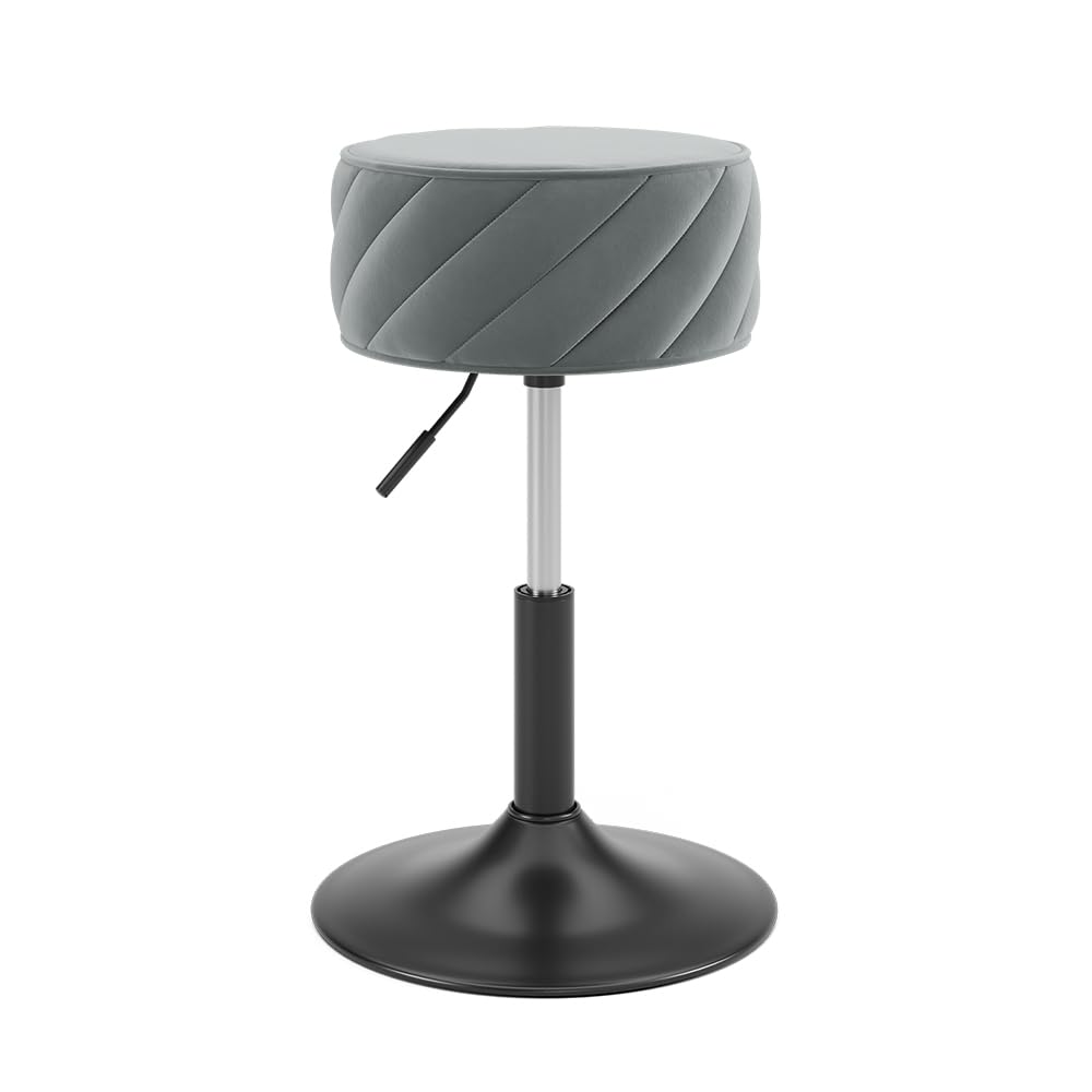 Vicco Taburete Cherio, Gris, 35 x 50.5 cm | apto como asiento para tocador o mesa de maquillaje