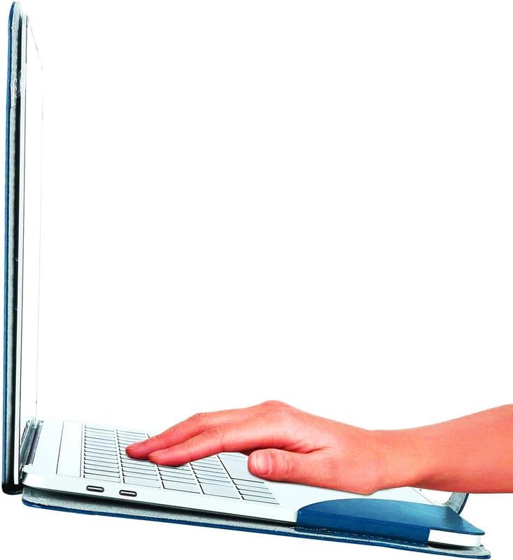 Image of Flausen Original PU Leather Case Cover Compatible for Laptop (HP Pavilion 14 12th Gen, 14-dv, Navy Blue)