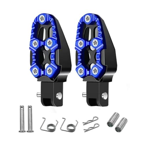 Support moto avec repose-pieds à angle réglable et pédales universelles