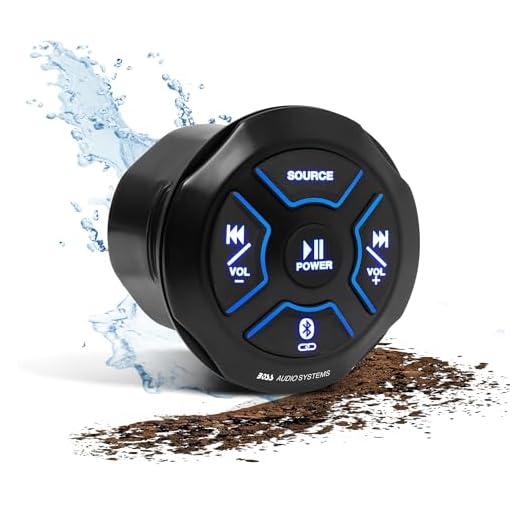 BOSS Audio Systems MGR250B Bluetooth Marine Radio Gauge Receiver, Built-In Amplifier, IPX6-Rated, USB Port + USB Charging