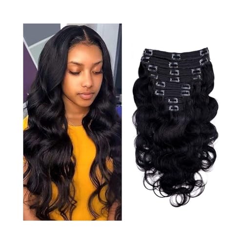 Extensiones de cabello natural ondulado con clip, doble trama de 10 a 26 pulgadas 1