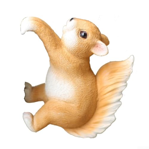 Figurines créatives d'écureuil à suspendre pour décoration de jardin en résine pour intérieur ou extérieur (écureuil)