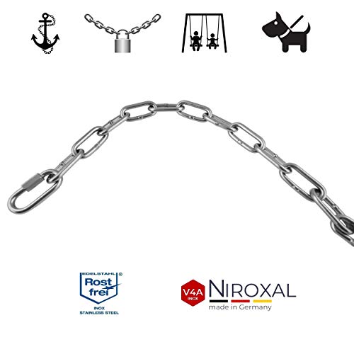 50-cm = 0,5 meter 3 mm dikke roestvrijstalen verlengketting breeklast max 350 kg met sluiting schroefconnector van V4A… - Image 8