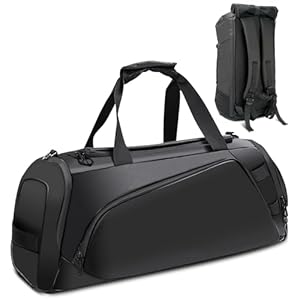 40L-Travel-Duffle-Bag-4-in-1-Large-Gym-Bag-with-Shoe-Wet-Clothes-and-Laptop-Compartments-Black 40L Travel Duffle Bag, 4-in-1 Large Gym Bag with Shoe & Wet Clothes and Laptop Compartments, Black