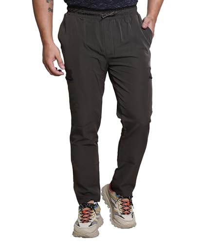 Image of Track Pant for Men - Polycotton Joggers, Gym Pants & Lowers for Men with Adjustable Waist, Moisture-Wicking Fabric & Pockets - Cargo & Ideal Sports Pajamas for Workout & Casual Wear