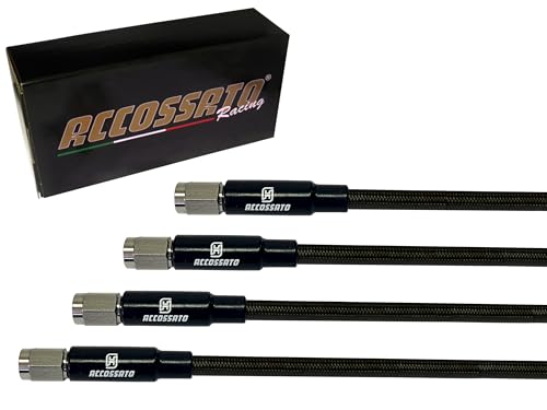 Tubo in treccia aeronautica Tubi in Treccia Accossato Nero Carbon per Volkswagen Golf MK5 3.2 R32 4 Motion 2005-2007, Numero Tubi : 4