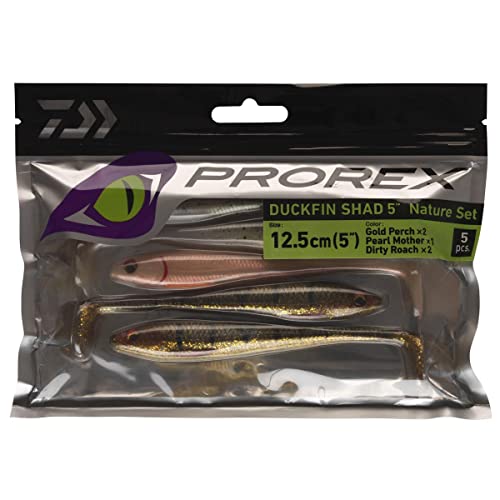 Daiwa Proex Duckfin Nature 1 leurre en caoutchouc de 13 cm pour carnassiers