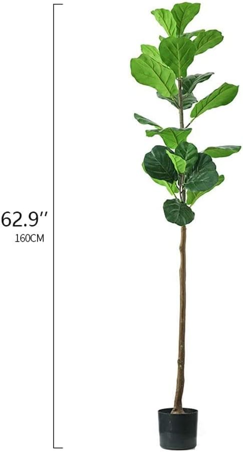 Miniatura 2 de Árbol artificial nórdico de rama de árbol artificial artificial Ficus Lyrata, árbol de Banyan falso para decoración del hogar, jardín, bonsái,