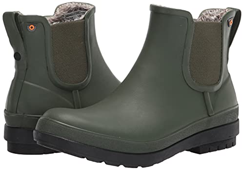 Bogs Women's Amanda Plush Ii Chelsea Boot, Green Ash, 10 #TOP6