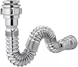 Sifão Sanfonado Flexível Cromado Cozinha Pia Banheiro Tanque