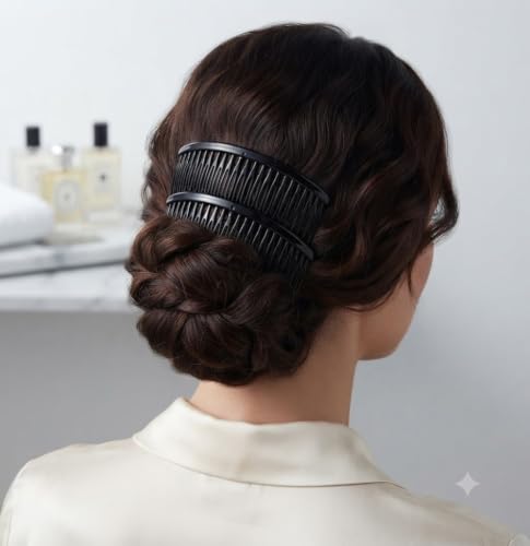 Image of ASPIRE-T Side Comb Side Hairpins Hair Clips Jooda Pins Bridal Hair Comb Clips French for Hair Acrylic Plastic Hair Accessories For Women And Girls (Half Comb 04)
