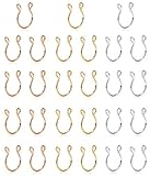 FIBO STEEL 12-27 Pcs Surgical Steel Fake Nose Hoop Ring Faux Clip On Nose Ring Set Body Piercing Jewelry