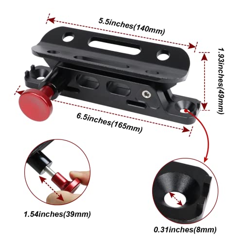 BOVIROOS Adjustable Aluminum Roll bar Fire Extinguisher Mount Holder Bracket Compatible with for Jeep Wrangler TJ JK JL Gladiator JT Ford Bronco UTV Polaris RZR Can-Am with 8 Scratch Proof Clamps