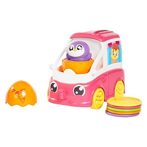 Toomies Tomy Hide and Squeak Fill and Pop Ice Cream Van Baby Toy, Baby Push Along Toy, Learning Toy for Babies, Musical Toys with Colours and Sounds, Baby Boys and Girls Aged 1, 2 and 3 Years Old Cover