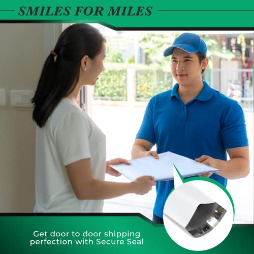 100 Pack Secure Seal White Poly Mailers Shipping Bags - Safe Shipping With 5X7Mailers Poly Bags - E-Commerce Poly Bags For Shipping - Self Sealing 2 Mil Poly Shipping Envelopes #TOP6
