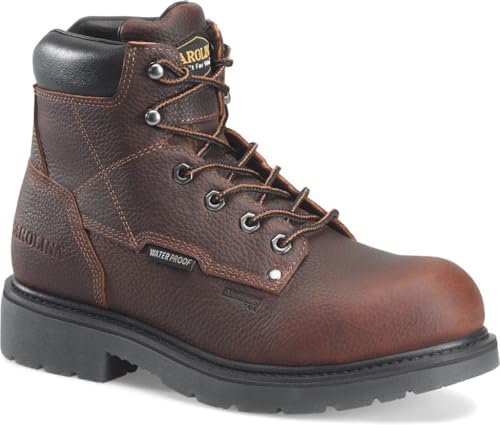 Carolina Dice 6” Waterproof Work Boot for Men - Dr. Soggy Carmel Leather, EH Rating, Dual-Density Outsole2