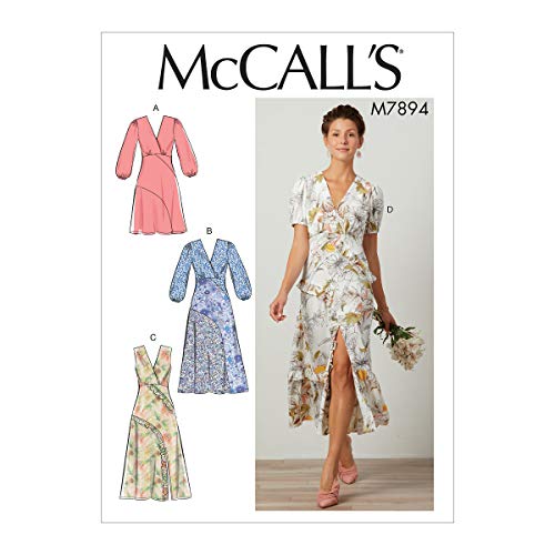 McCall's Patterns McCall's Women's Kneel Slit and Flared Cuff Dress Sewing, Sizes 14-22 Patterns
