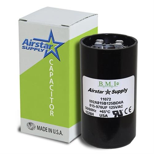 815-970 uF x 110/125 VAC - BMI Start Capacitor # 092A815B125BD4A - Made in The USA