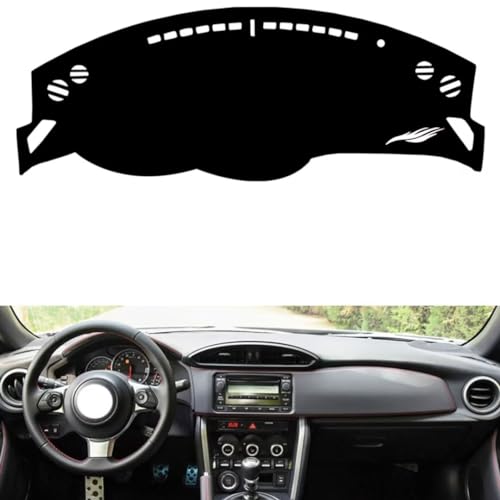 leather dash board cover mat Compatible with SubaruSubaru BRZ ，dashboard cover(Black)