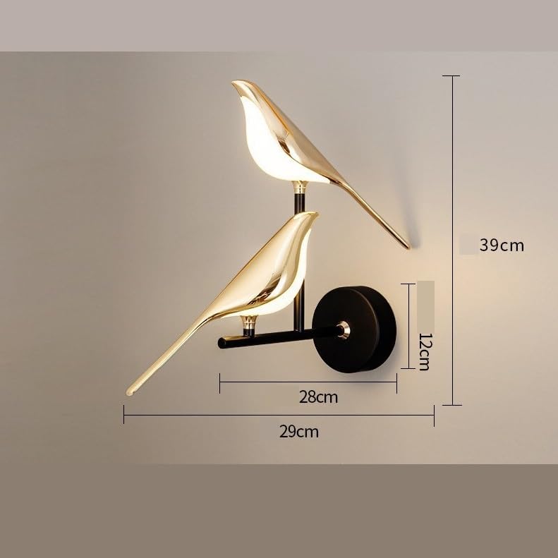 Bedroom Bedside Lamp Balcony Staircase Bird Shaped Wall Applique(M)