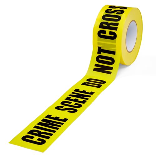 Obossy Crime Scene DO NOT Cross Tape – 3 Inch x 1000 Feet | Bright Safety & Hazard Tape with Bold Black Text for Construction, Events, and Dangerous Areas (Crime Scene DO NOT Cross, 1 Pack)