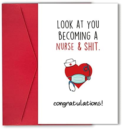 Nurse Graduation Card, Funny Graduation Card for Nursing School Graduate, Nursing Degree Card