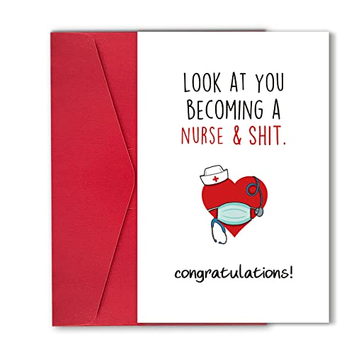 Nurse Graduation Card, Funny Graduation Card For Nursing School Graduate, Nursing Degree Card #TOP3