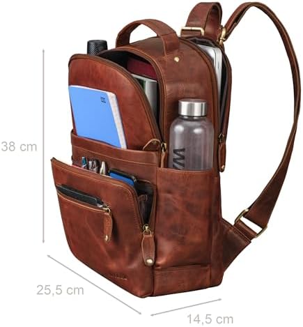 ROYALZ 'New Orleans' Leder Rucksack für Herren und Damen Echtleder