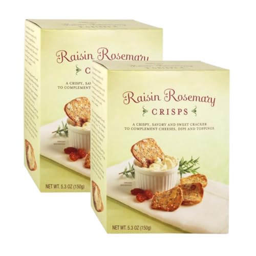 Trader Js Raisin Rosemary Crisps Crackers 5.3 oz (150g) - 2 PACK (Raisin Rosemary)
