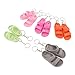 Juqrelith Silicone Mini Slippers Keychain, 5 Pairs, Multifunctional Lightweight, Compact Design - Durable Material, Fashionable Accessory for Wallets, Bags, and Keys