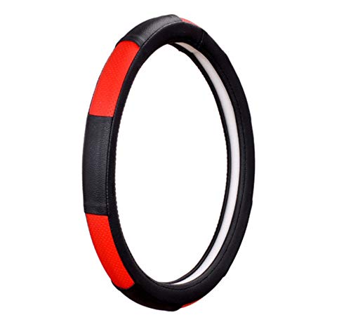 Image of WolkomHome Ring Type Car Steering Wheel Cover (Blaze Black Red) for Maruti Alto K10 Old