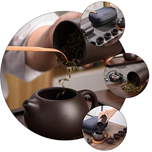Conjunto de chá portátil Kung Fu da Hemoton, conjunto de chá Kungfu Zisha para viagem com bule de ch