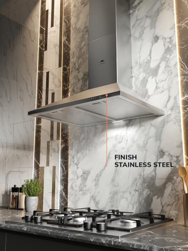 شفاط مدخنة مطبخ من ميلين، 60 سم من الستانلس ستيل - MKH 604 IX، ضمان لمدة 3 سنوات