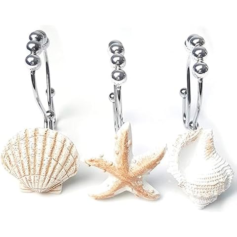 Rustproof Resin Starfish Shower Curtain Hooks Cover